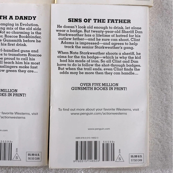 Vintage The Gunsmith  All Action Western Romance Novel x4 - Picture 11 of 14